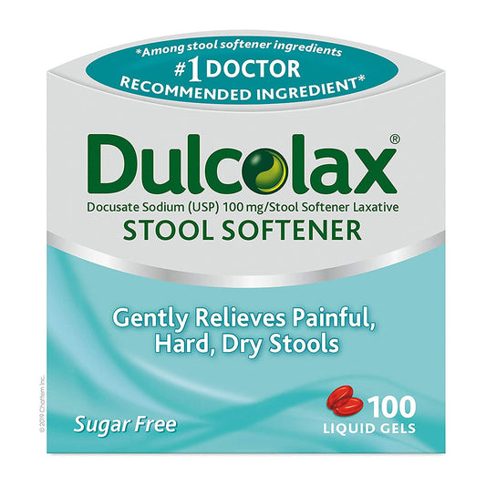 Dulcolax Stool Softener Liquid Gels - 100 Ct