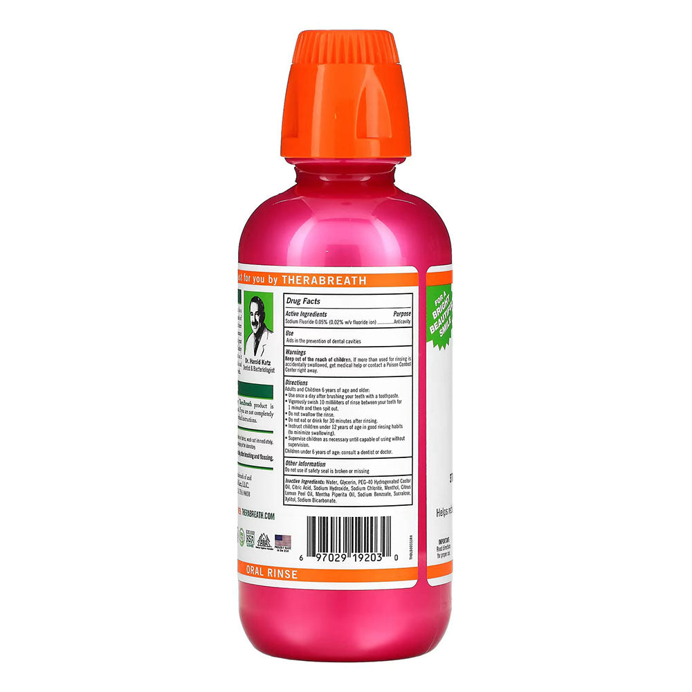 Therabreath Healthy Smile Rinse, Sparkle Mint, 16 Oz