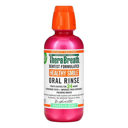 Therabreath Healthy Smile Rinse, Sparkle Mint, 16 Oz