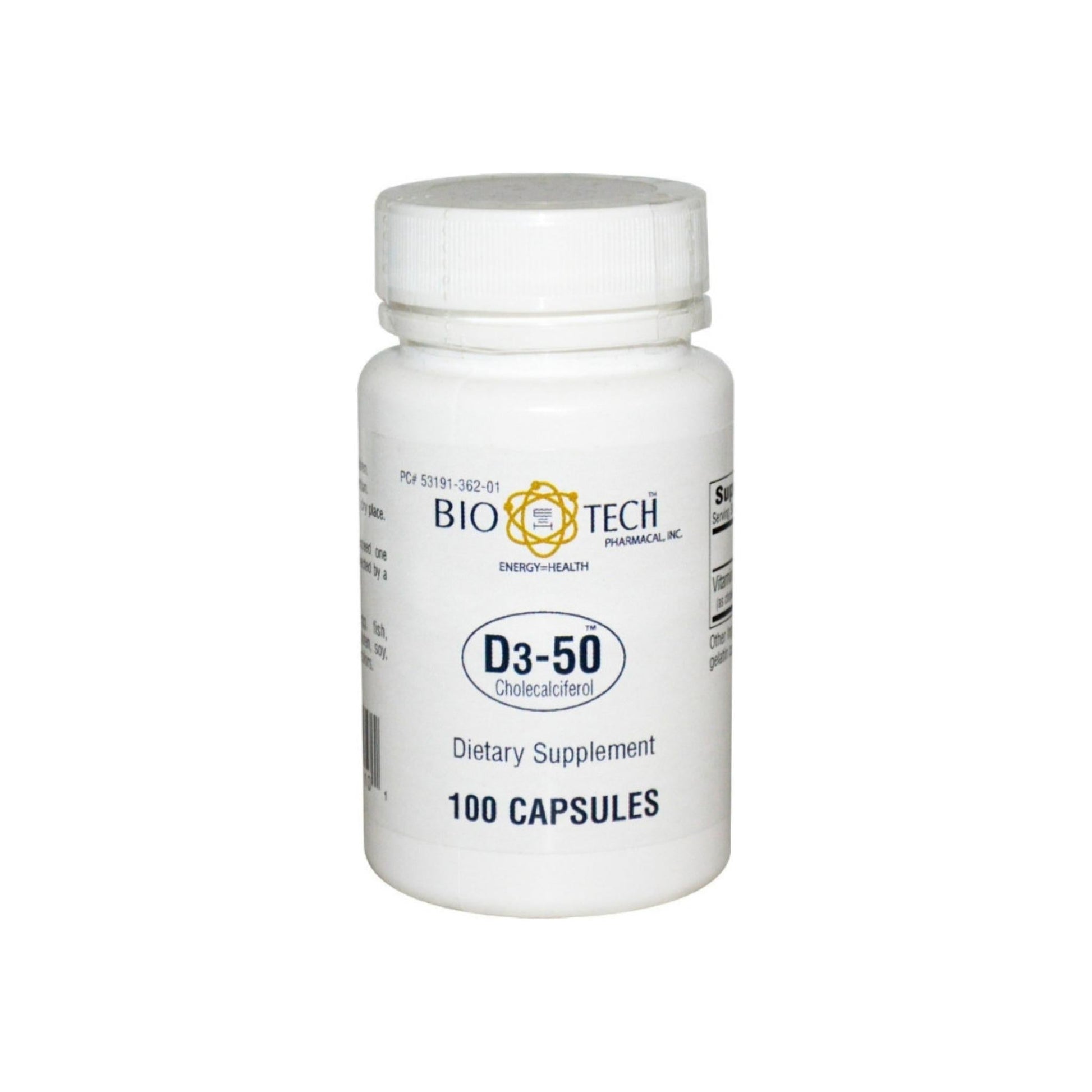 Vitamin D Supplement Bio Tech 50000 Iu Strength Capsule, 100 Ea