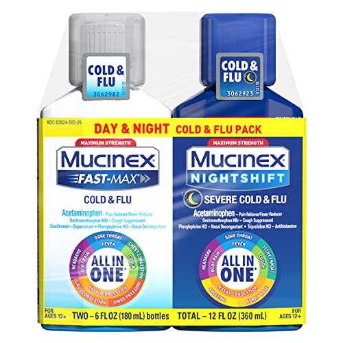 Mucinex Fast-Max Cold & Flu Liquid - 2 Pack