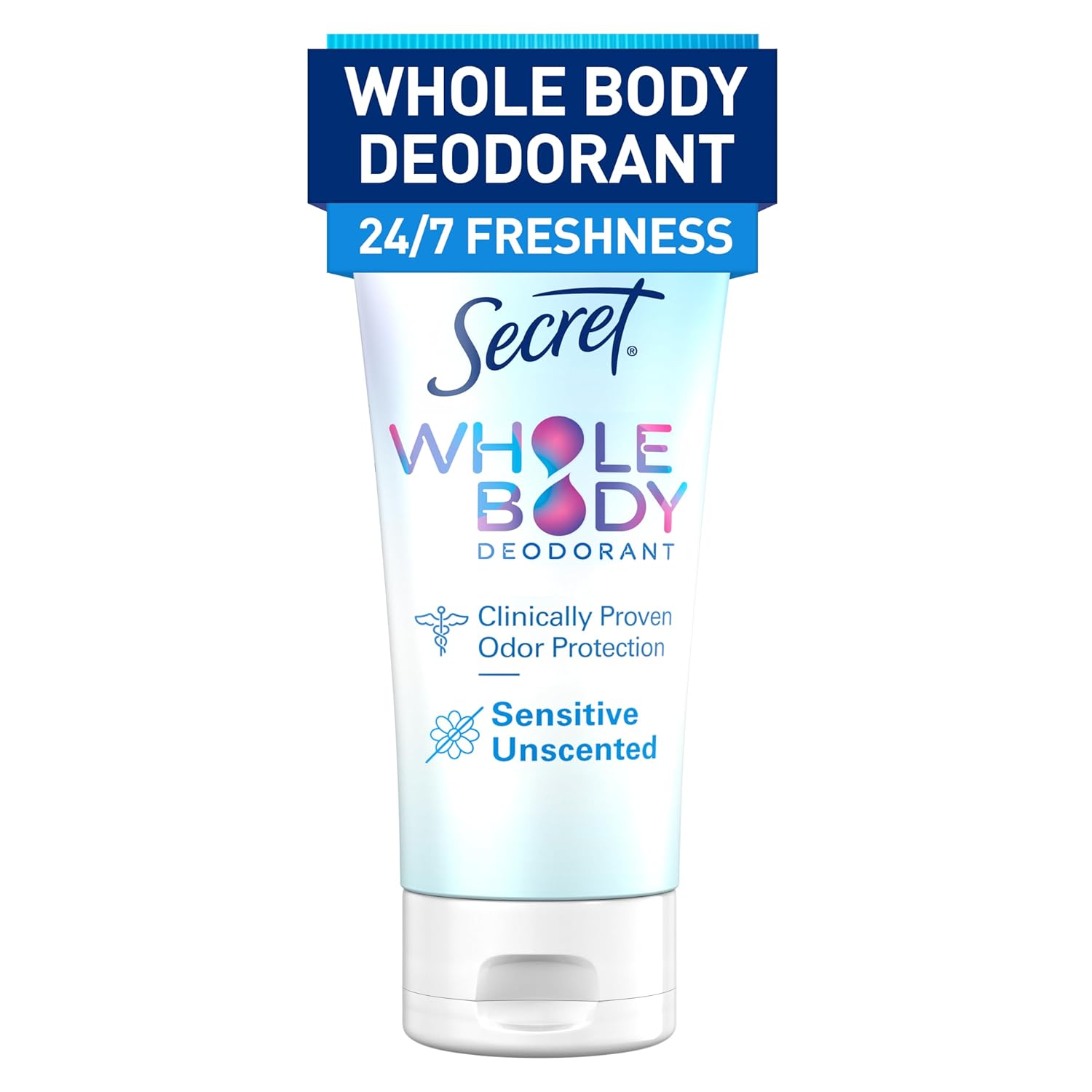 Secret Whole Body Deodorant Cream for Women, 3 fl oz