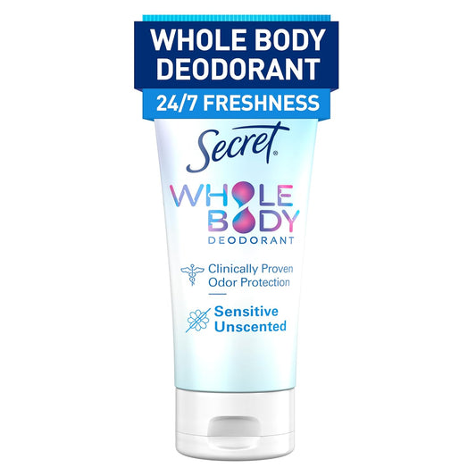 Secret Whole Body Deodorant Cream for Women, 3 fl oz