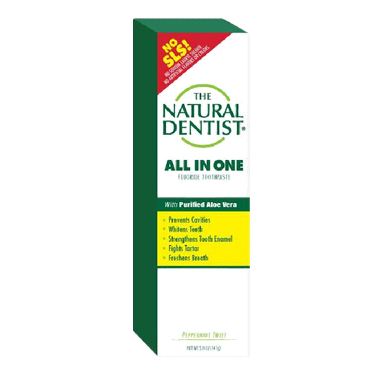 The Natural Dentist Healthy Teeth & Gums Anti-Cavitytoothpaste,, Peppermint Twist 5 Oz