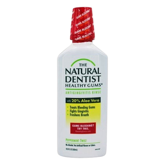 The Natural Dentist, Mouth Rinse Healthy Gums Peppermint Twist, 16.9 Fl Oz