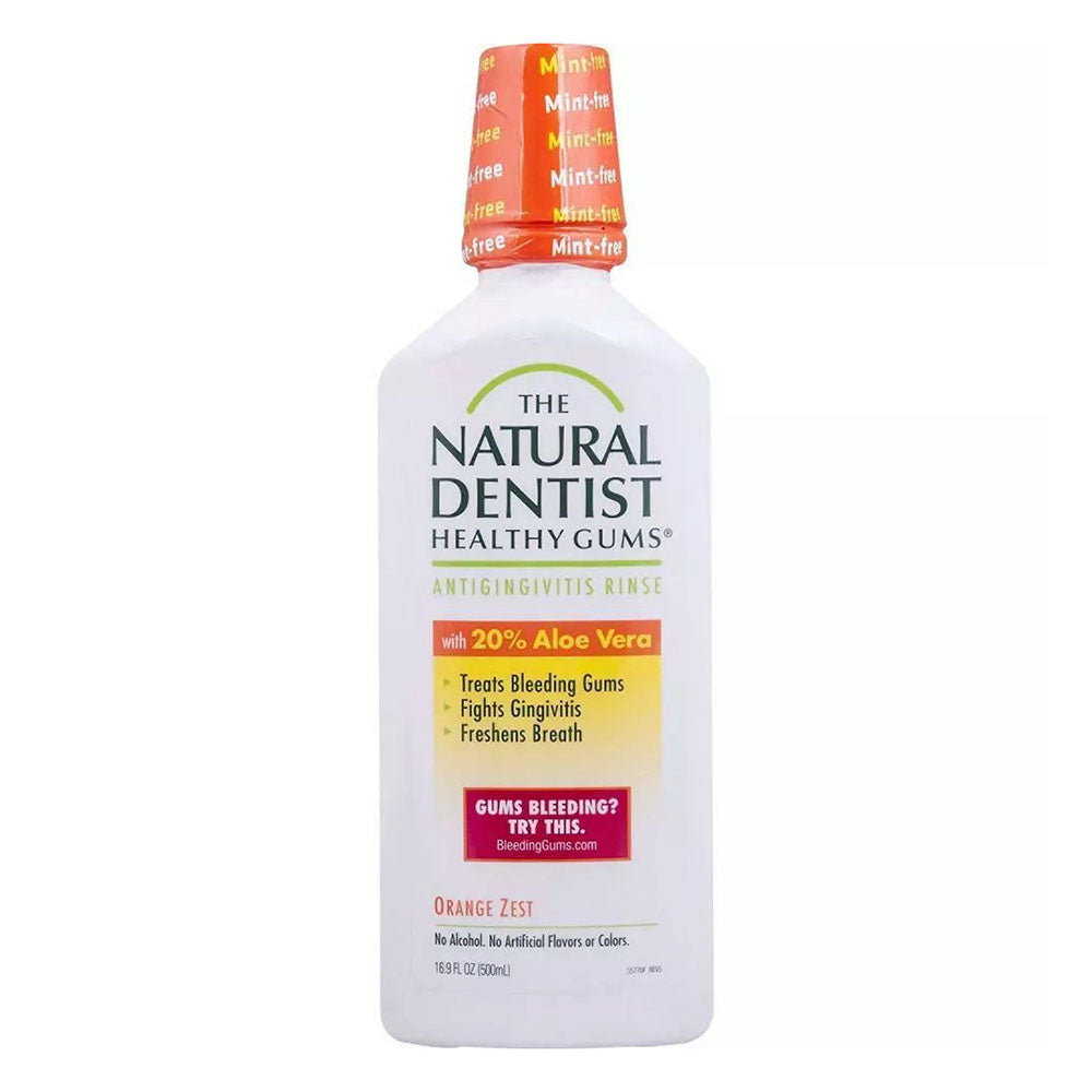 The Natural Dentist Healthy Gums Mouth Wash, Orange Zest Flavor, 16.9 Ounce