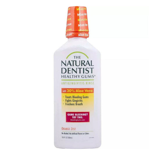 The Natural Dentist Healthy Gums Mouth Wash, Orange Zest Flavor, 16.9 Ounce