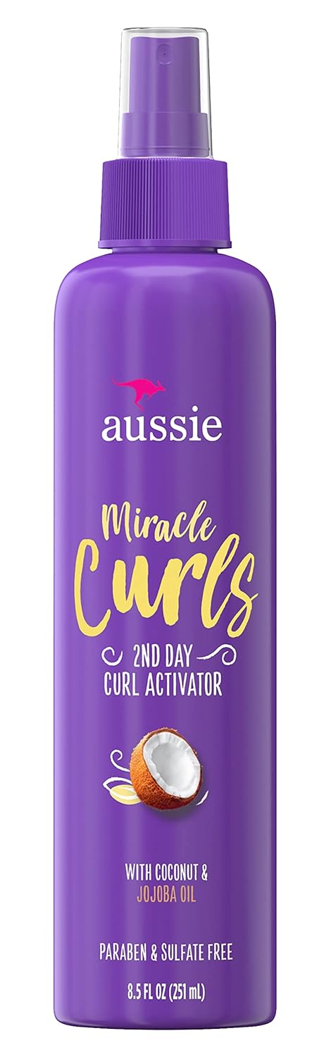 Aussie Miracle Curls 2nd day Curl Activator Coconut & Jojoba Oil 8.5 fl oz