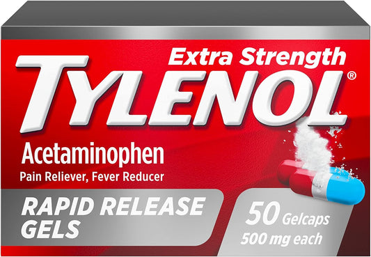 Tylenol Extra Strength Acetaminophen Rapid Release Gels, 50mg