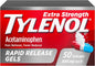 Tylenol Extra Strength Acetaminophen Rapid Release Gels, 50mg