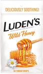 Ludens Deliciously Soothing Throat Drops, Wild Honey Flavor - 30 Count