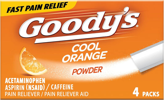 Goody'S Extra Strength Headache Powders, Cool Orange, 4 Count