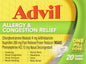 Advil Allergy & Congestion Relief Antihistamine Tablets - 20 Ct