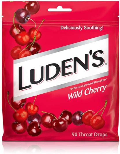 Ludens Throat Drops Wild Cherry - 90 Each