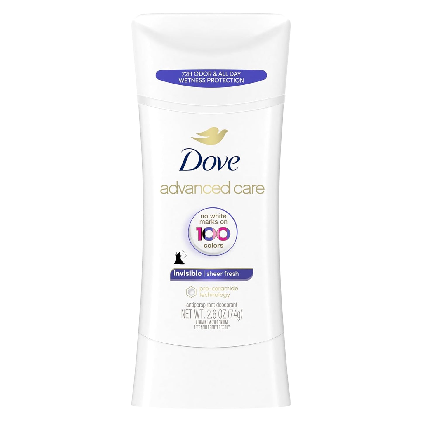 Dove Advanced Care Antiperspirant Deodorant Stick Sheer Fresh 2.6 oz