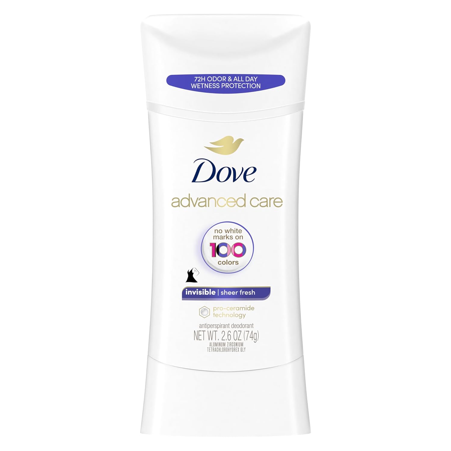 Dove Advanced Care Antiperspirant Deodorant Stick Sheer Fresh 2.6 oz