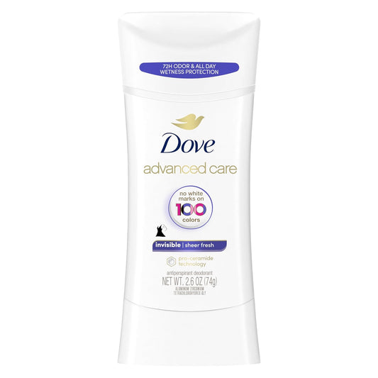 Dove Advanced Care Antiperspirant Deodorant Stick Sheer Fresh 2.6 oz