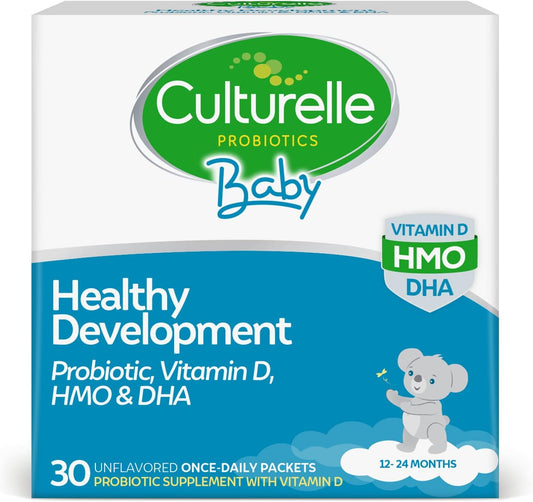 Culturelle Baby Healthy Development Probiotic, Vitamin D, HMO & DHA Packets, 30 count