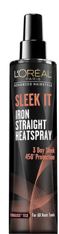 L'Oreal Paris Advanced Hairstyle Sleek It Iron Straight Heat Spray, 5.7 Ounce