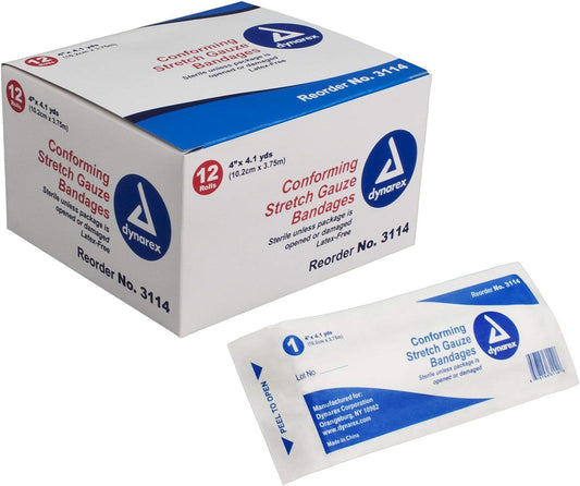 Dynarex 3114 Stretch Gauze Bandages , Box-96