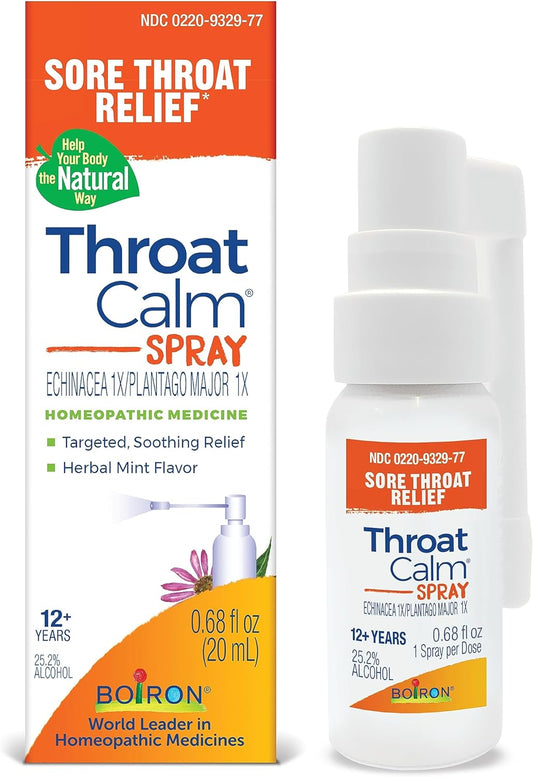 Boiron Throat Calm Spray for Soothing Sore Throat Relief 0.68 oz