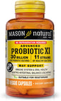 Mason Natural Advanced Probiotic Dual Action Formula, For Healthy Digestion - 30 Ct