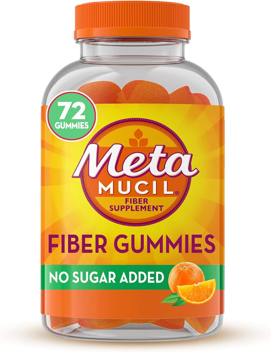 Metamucil Daily Fiber Gummies, Orange Flavored, 72 ct