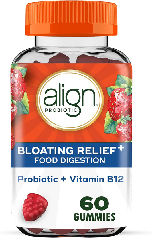 Align Probiotic, Bloating Relief + Food Digestion, 60 Gummies