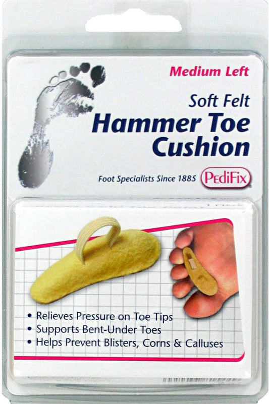 Pedifix Hammer Toe Cushion, Large, Right, Yellow, 2 Count