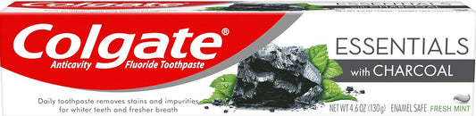 Colgate Essentials Charcoal Fluoride Toothpaste Fresh Mint - 4.6 oz