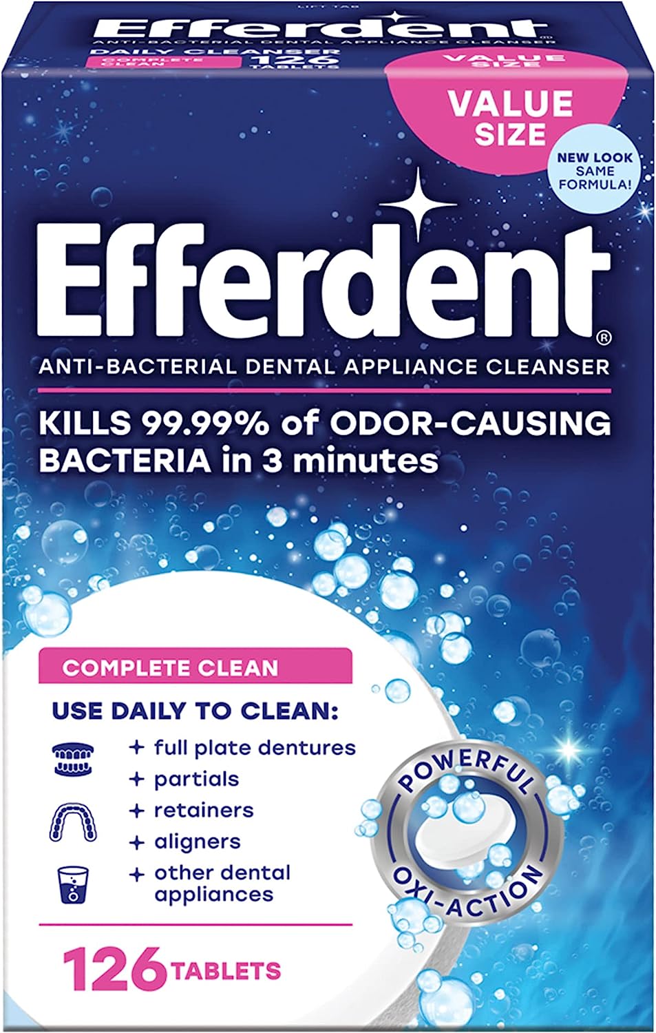 Efferdent Cmpl Cln Tb 126