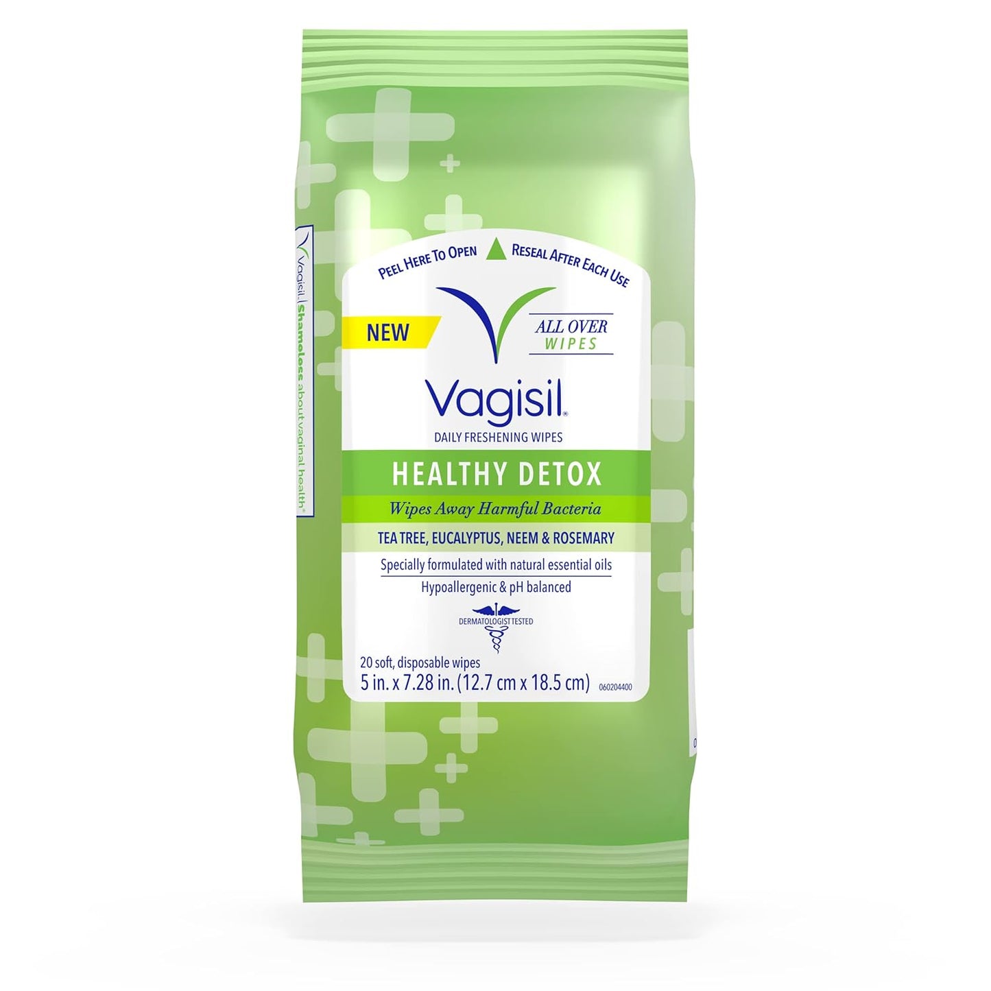 Vagisil Wipes for All Over Cleaning, Health CareDetox, 20 Wipes