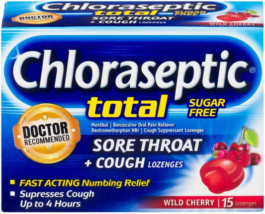 Chloraseptic Sugar Free Wild Cherry, 15 ct