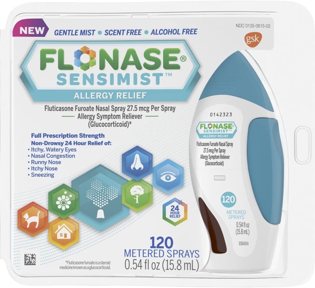Flonase Sensimist Allergy Relief Nasal Spray, 120 Metered Spays - 0.54 Oz