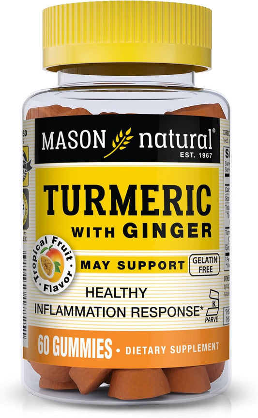 Mason Natural Turmeric Ginger, Gummies, 2.5 Pound