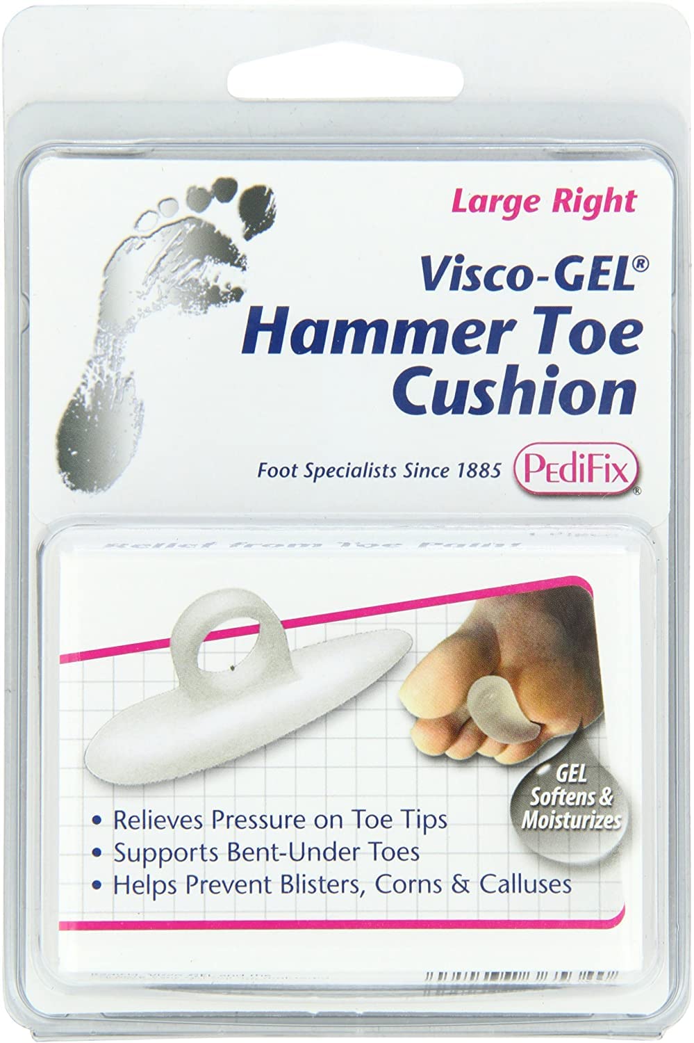 Pedifix Visco-Gel Hammer Toe Cushion, Large Right 1 Ea