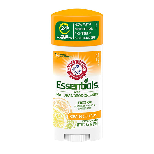 Arm & Hammer Essentials Deodorant, Orange Citrus - 2.5 Oz