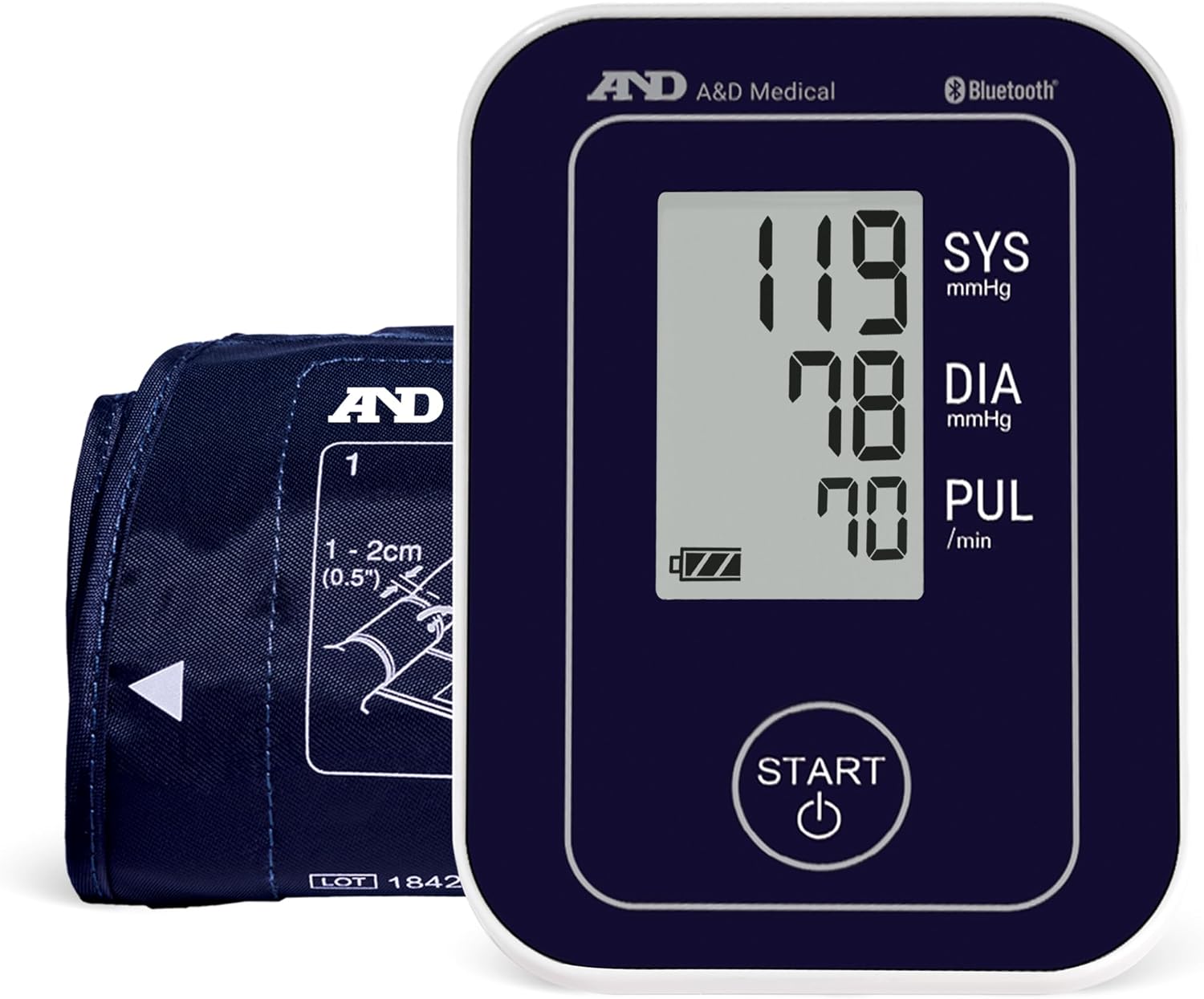 A&D Medical Deluxe Upper Arm Blood Pressure Monitor With Bluetooth