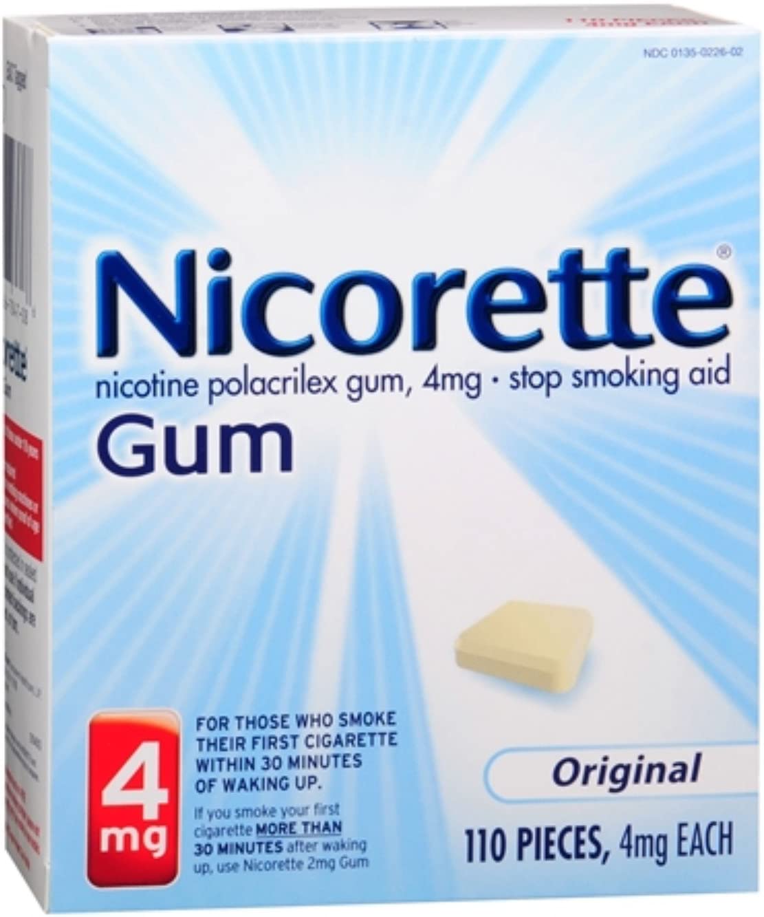 Nicorette - Stop Smoking Aid 4 Mg Gum Original - 110 Ct
