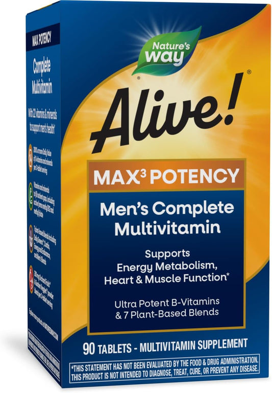 Nature Way Alive! Men Max3 Potency Multivitamin, 90 Ct