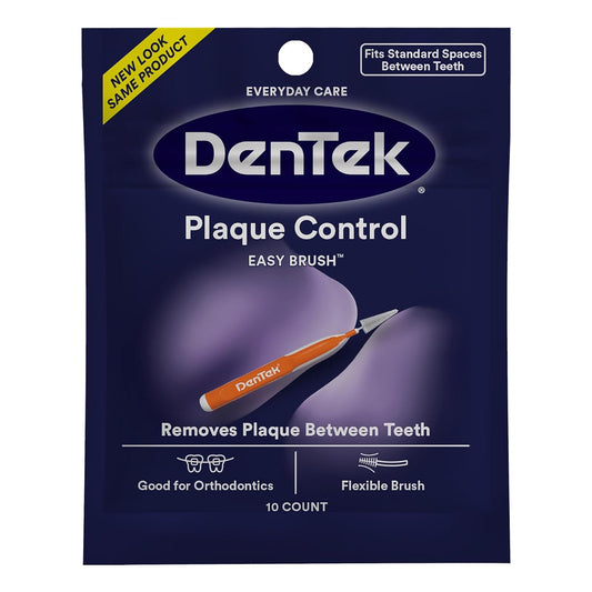 Dentek Easy Brush Advanced Clean Interdental Cleaners, Standard, 10 Count