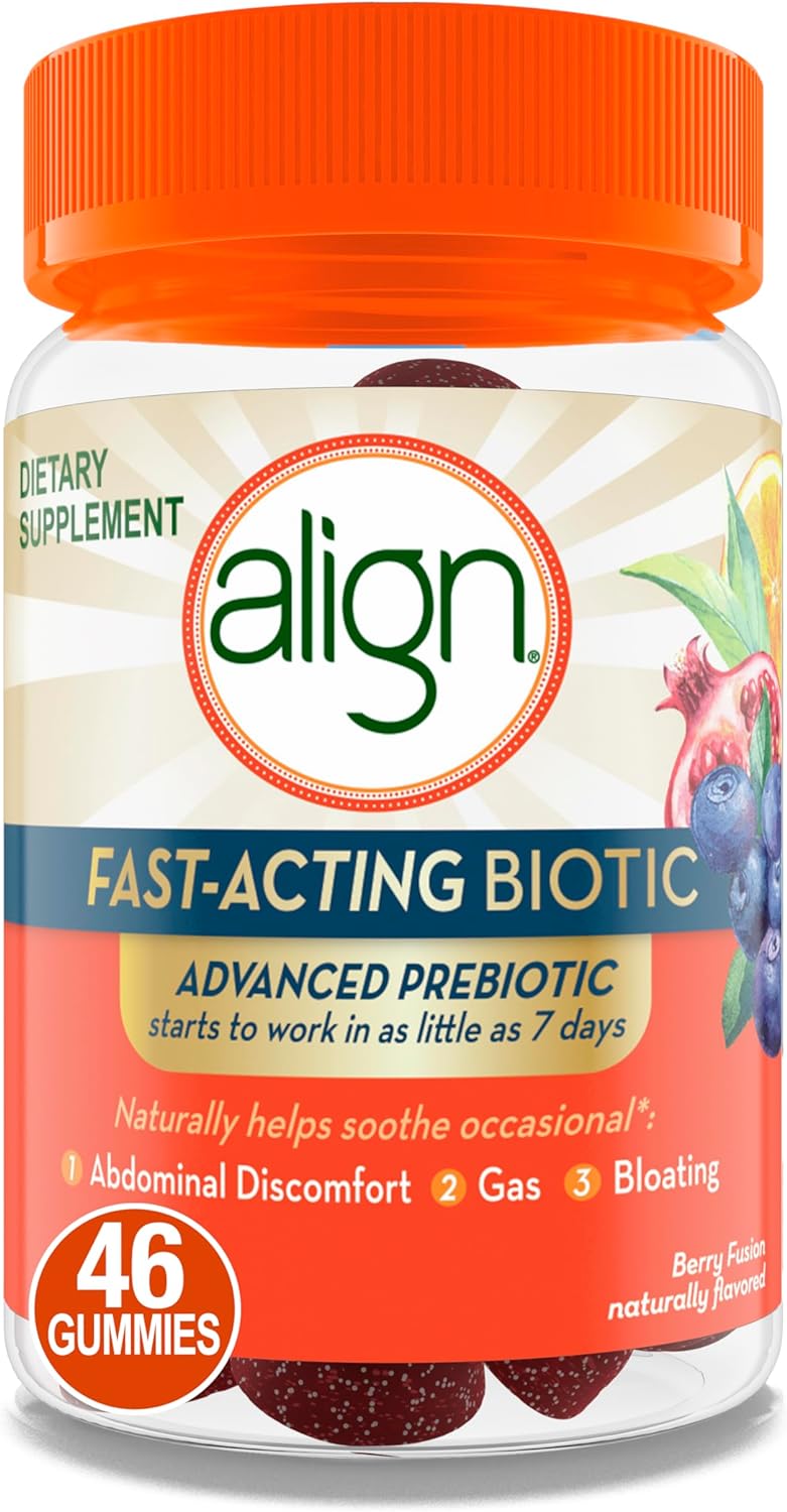 Align Advanced Prebiotic Supplement, Fast-Acting Biotic Gummies - 46 gummies