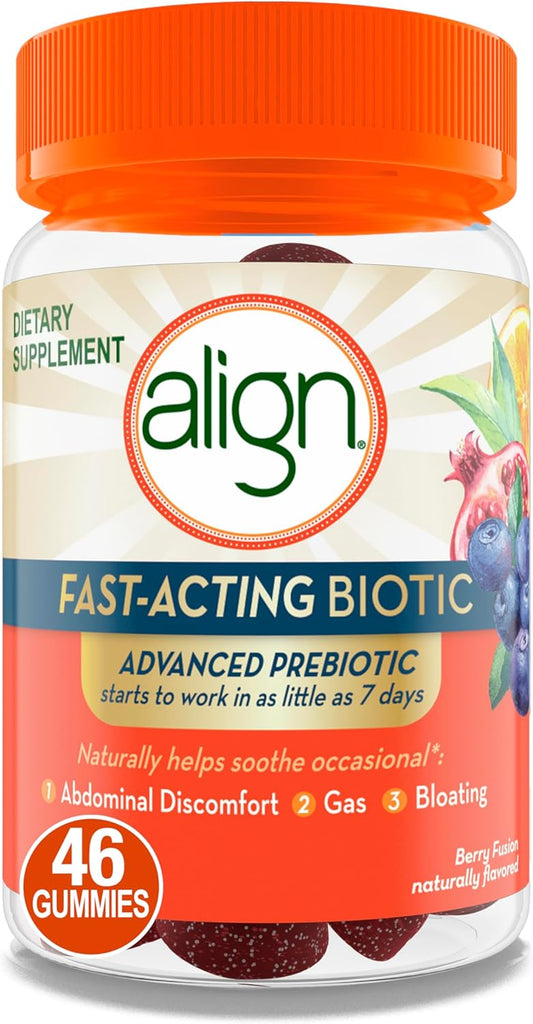 Align Advanced Prebiotic Supplement, Fast-Acting Biotic Gummies - 46 gummies