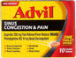 Advil Sinus Congestion & Pain Coated Tablets - 10 Ea