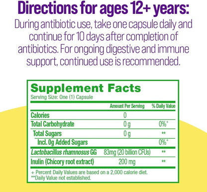 Culturelle Probiotics Ultimate Balance Probiotic for Use with Antibiotics - 20 Count