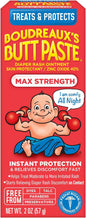 Boudreaux'S Butt Paste Maximum Strength Diaper Rash Cream, Ointment For Baby, 2 Oz Tube