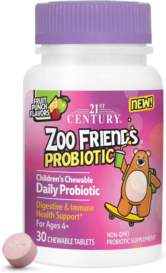 21St Century Zoo Friends Probiotic Chewable, 30 Count