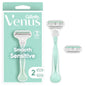 Gillette Venus Smooth Sensitive Women's Razor - 1 Handle + 2 Blade Refills