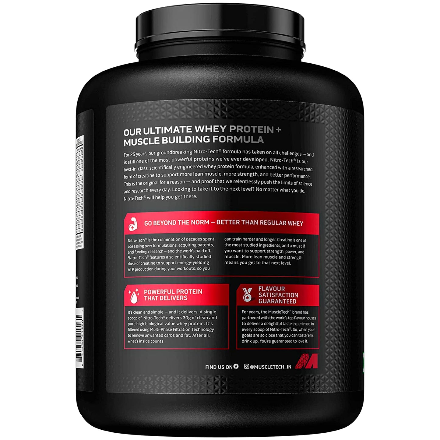 MUSCLE TECH Nitro Tech WHEY protein  (1.81 kg)