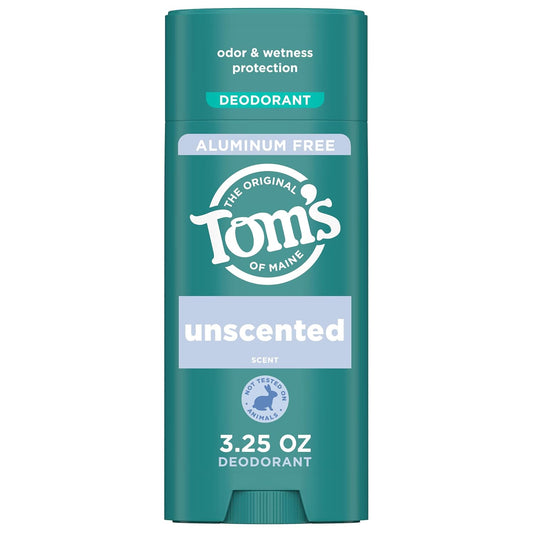 TomG?+???++s of Maine Unscented Natural Deodorant for Women and Men, Aluminum Free, 3.25 oz